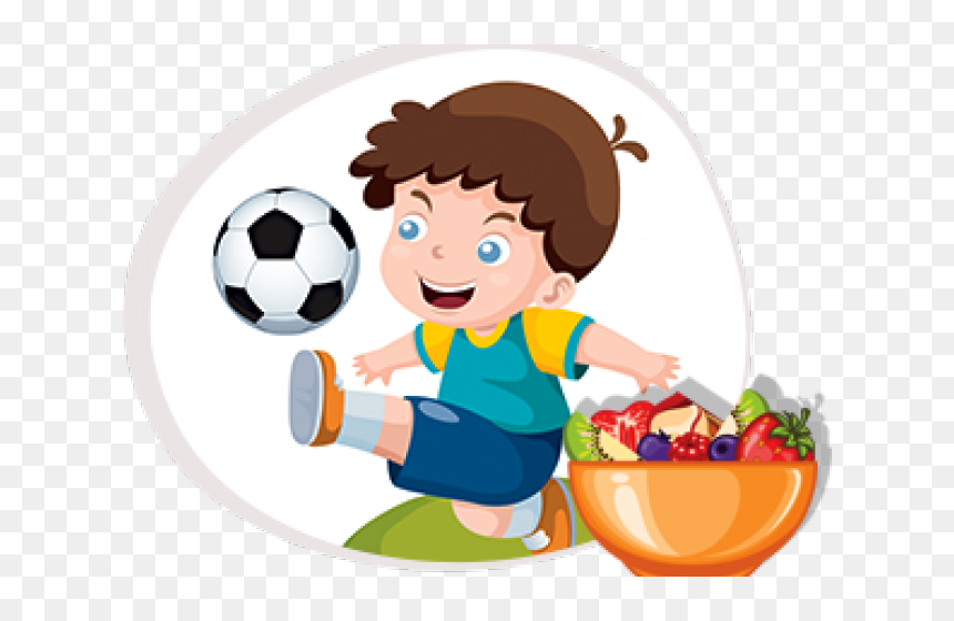 Transparent Snack Clipart - Play Soccer Boy Images Cartoon, HD Png Download - niños jugando png