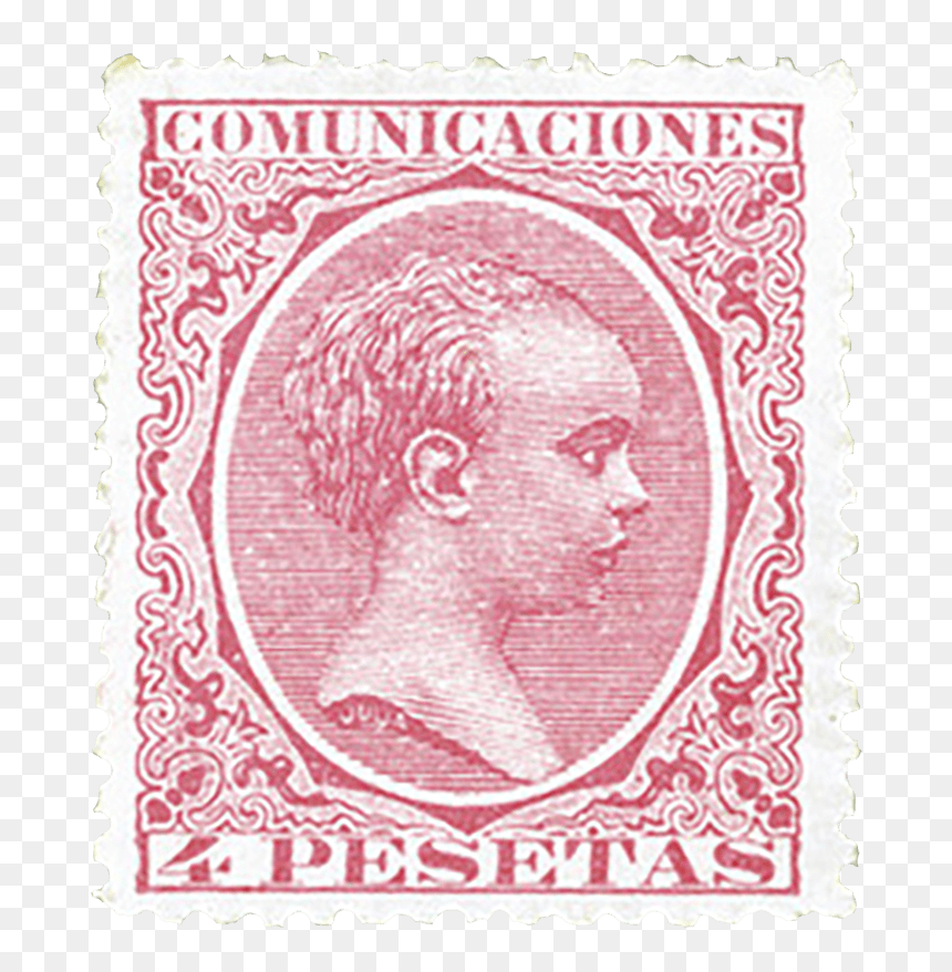 4p Carmine Rose King Alfonso Xiii Stamp, - Spain 15 Centimos Stamp, HD Png Download - sold out stamp png