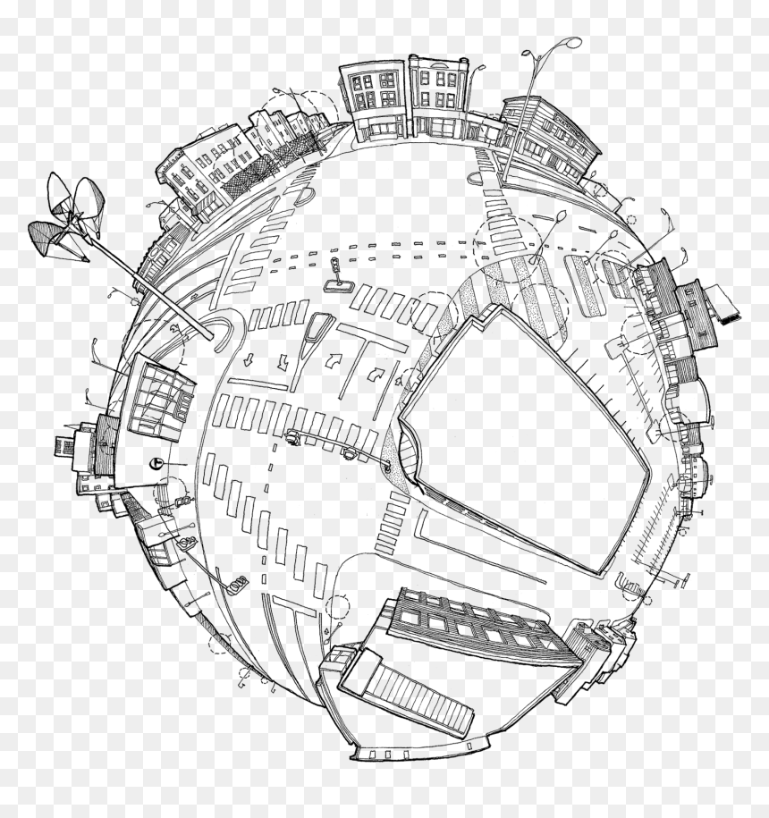 Technical Drawing, HD Png Download - future city png