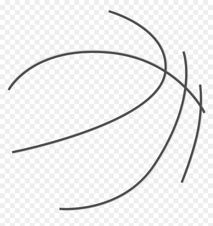 Basketball Outline Clip Art Cliparts Co - Circle, HD Png Download - basketball clip art png