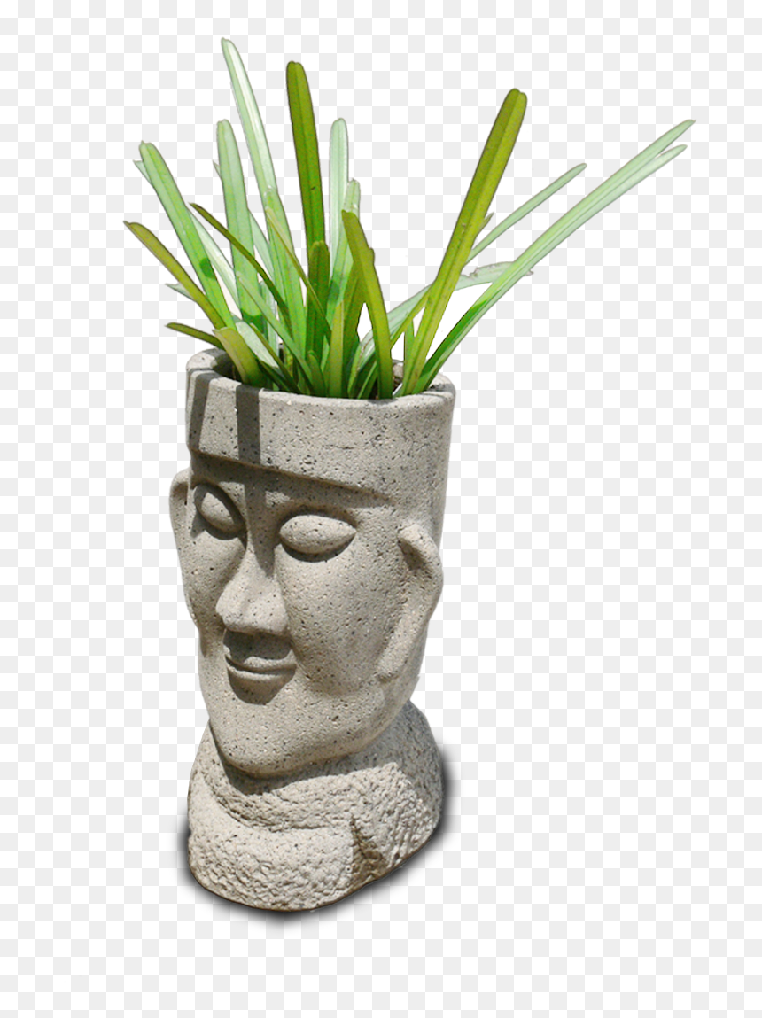 Flowerpot, HD Png Download - statue head png