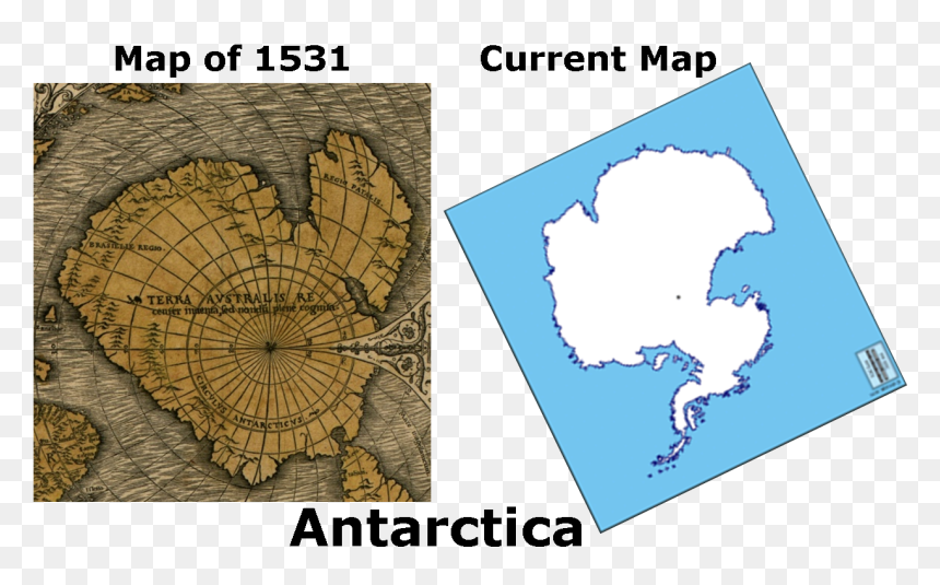 Old Map South Pole, HD Png Download - debree png