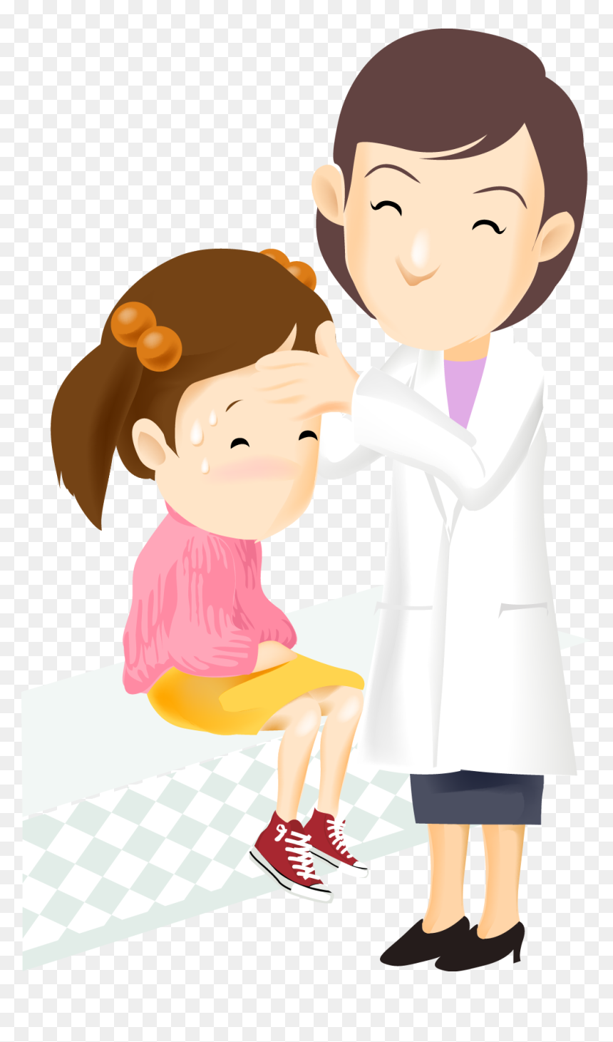 Transparent Day Care Clipart - Nurse With Child Cartoon, HD Png Download - mother and child png