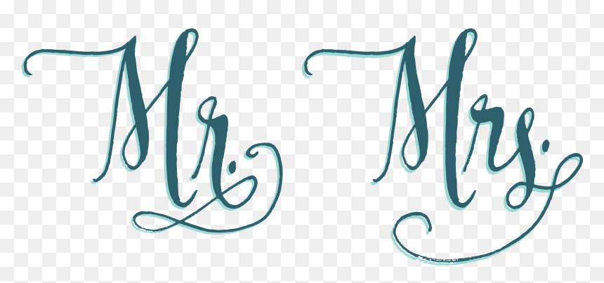 Calligraphy, HD Png Download - mr and mrs png