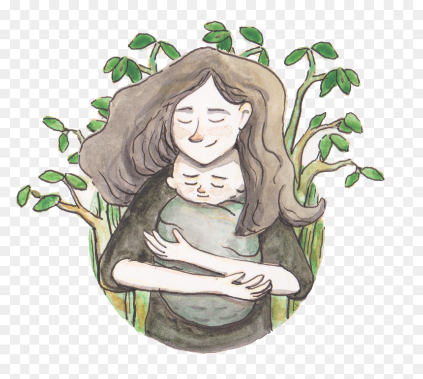 Mother Child Ink - Illustration, HD Png Download - mother and child png