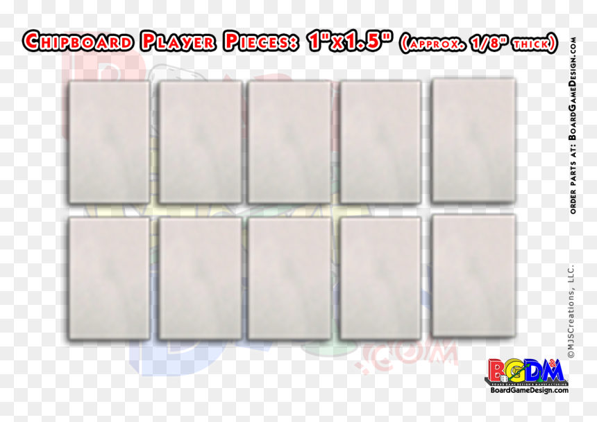 10 Chipboard Player Pieces, Make Your Own Game Pieces - Tile, HD Png Download - game pieces png