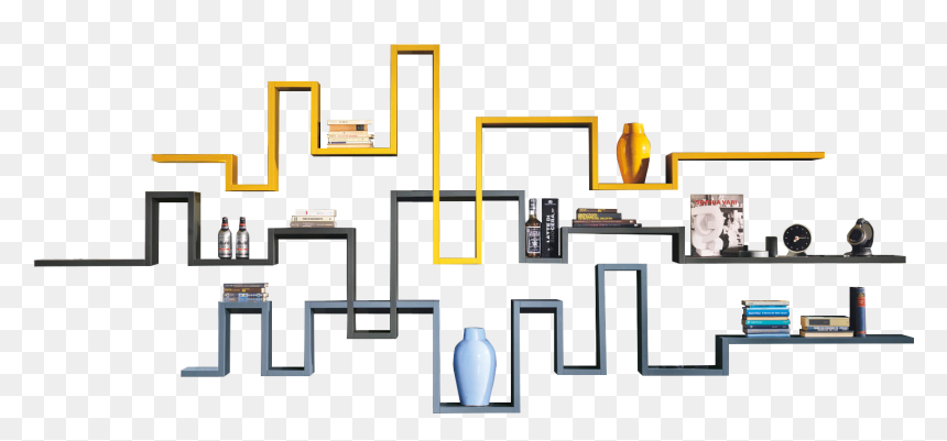Bookshelves And Shelves Unit - Lagolinea Shelf, HD Png Download - bookshelves png