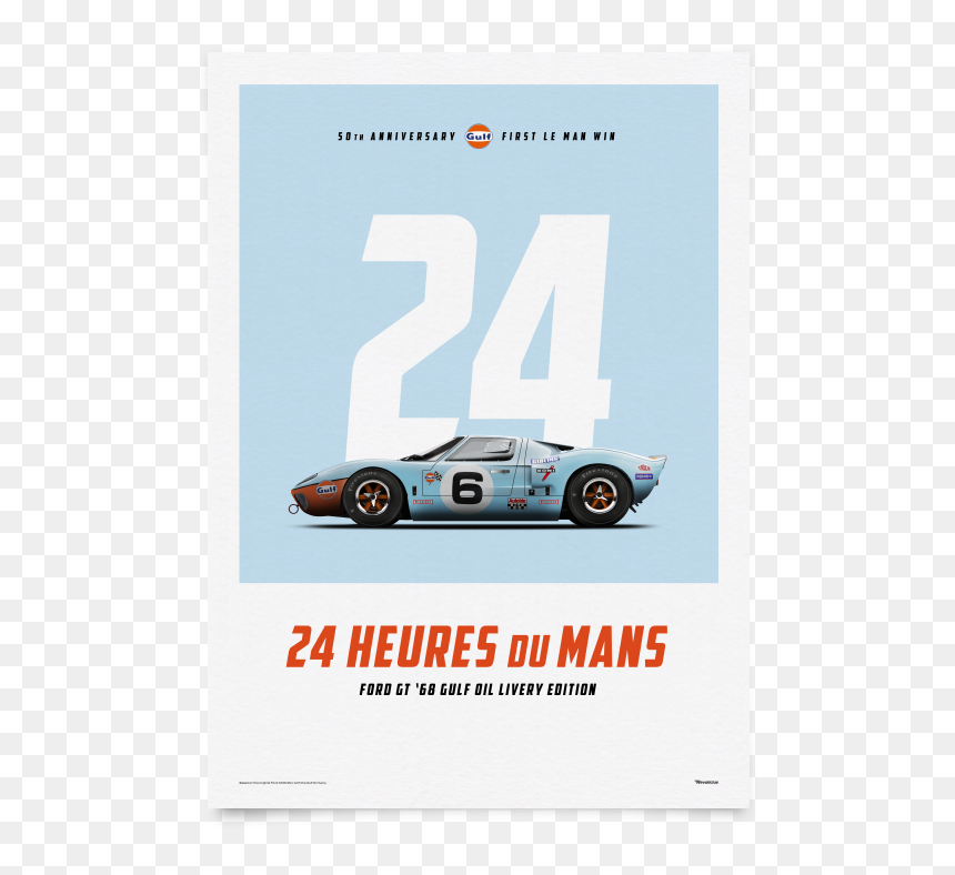 Ford Gt Lemans 1 - Poster Lemans Gt 40, HD Png Download - 50th png
