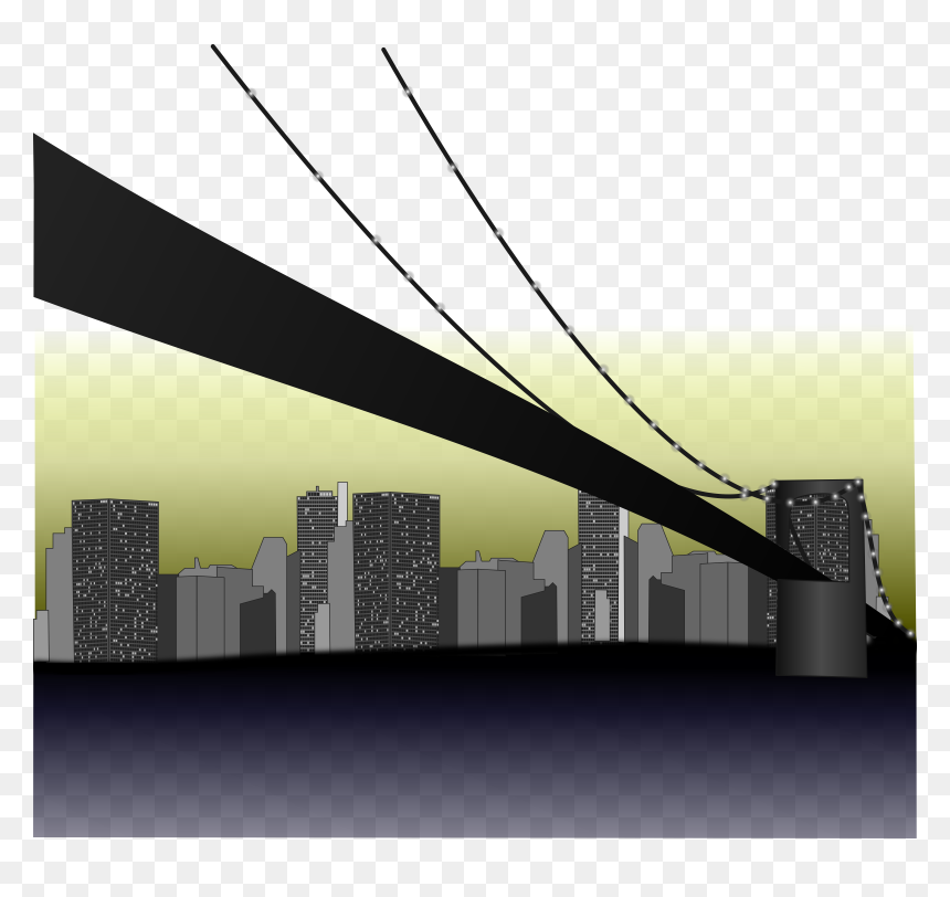 Grande Ville Clip Arts - Skyline Of Bridge City, HD Png Download - charlotte skyline silhouette png