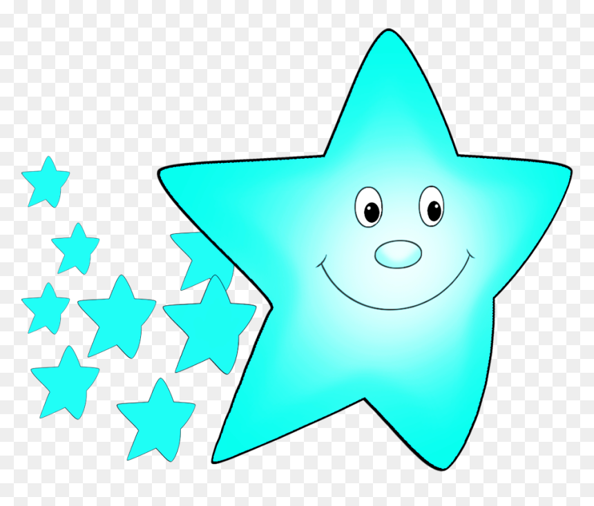 Light Blue Comet Flying - Cartoon, HD Png Download - star light png