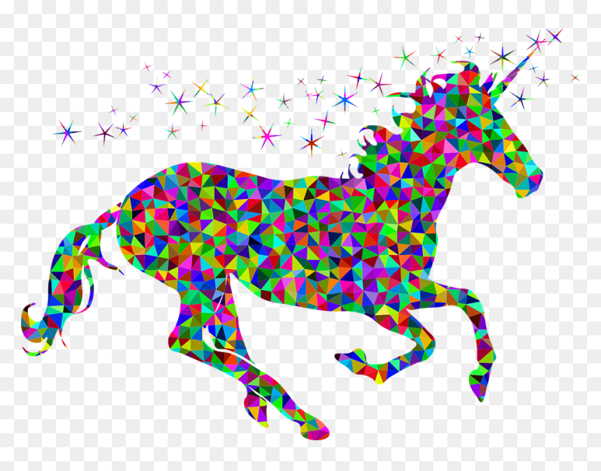 Running Unicorn, HD Png Download - gold unicorn png
