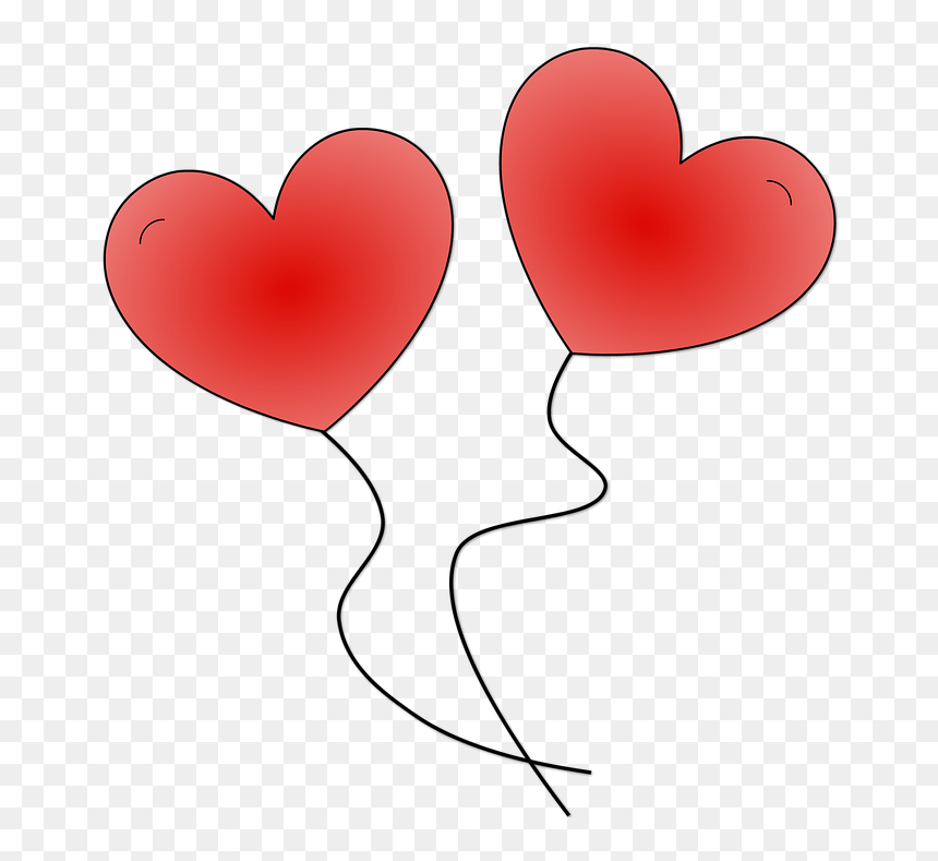 Heat Clipart Two Heart - Corazones Globos Png, Transparent Png - heart organ png