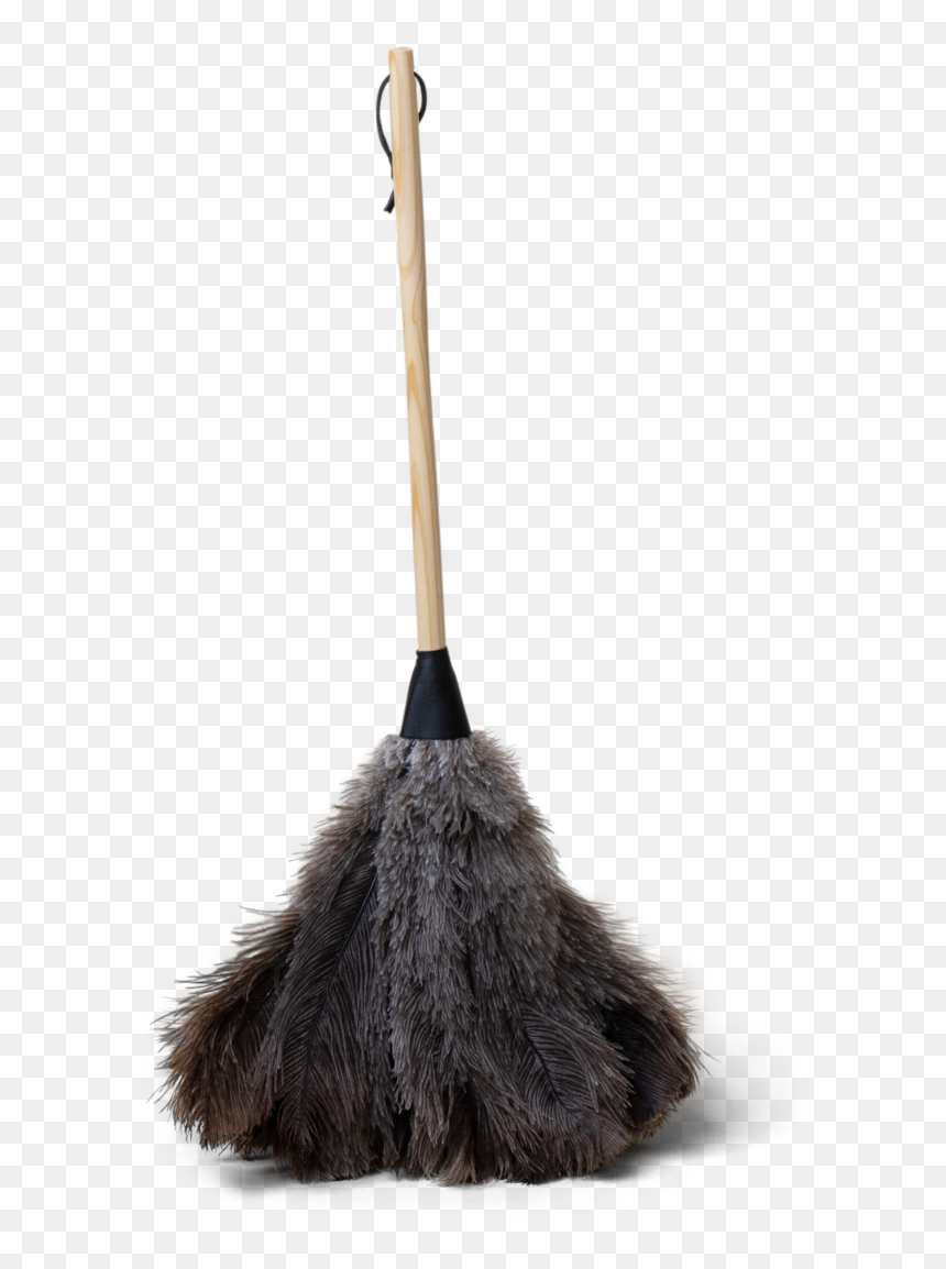 Blond Wood And Leather Feather Duster - Broom, HD Png Download - feather duster png