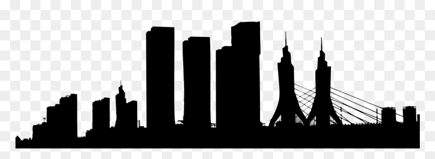 Silhouette Skyscrapers Clipart , Png Download - Skyline Architecture Silhouette, Transparent Png - skyscraper silhouette png