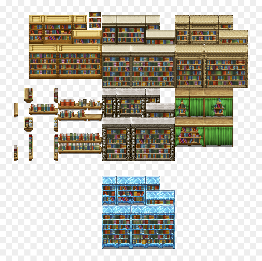 Rpg Maker Mv Shelves, HD Png Download - bookshelves png