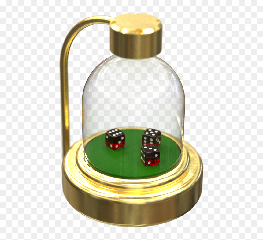 Bottle, HD Png Download - gold dice png