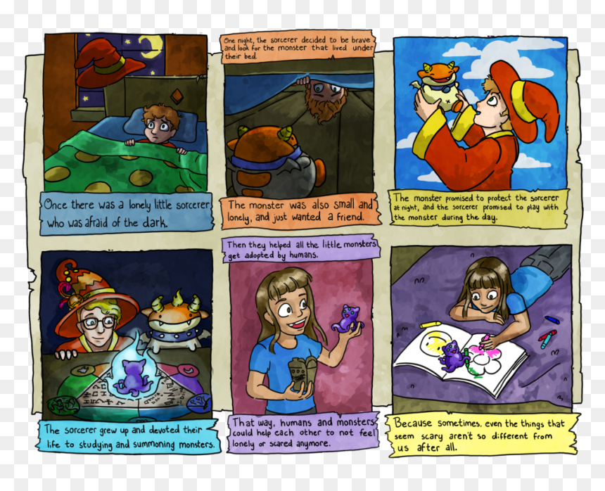 Monster Adoption Comic, HD Png Download - scary monster png