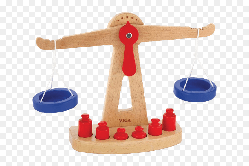 Toy Wooden Weighing Scale, HD Png Download - balance scale png
