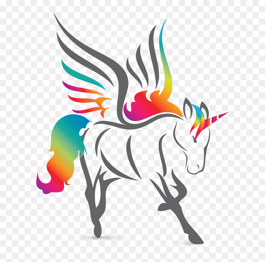 Unicorn Logo, HD Png Download - gold unicorn png