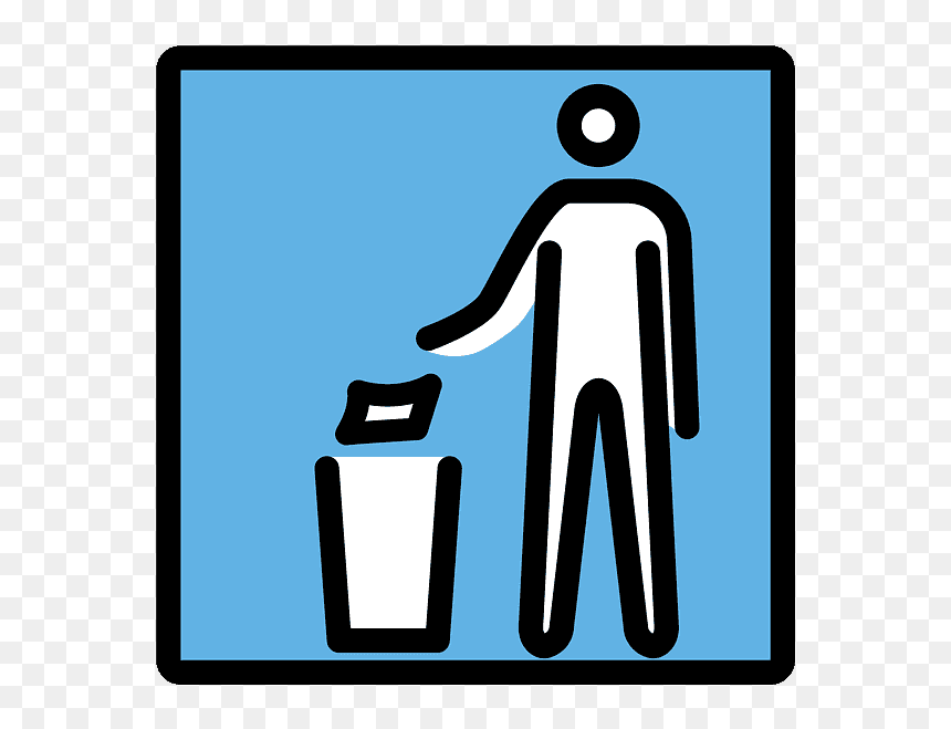 Litter In Bin Sign Emoji Clipart, HD Png Download - litter png