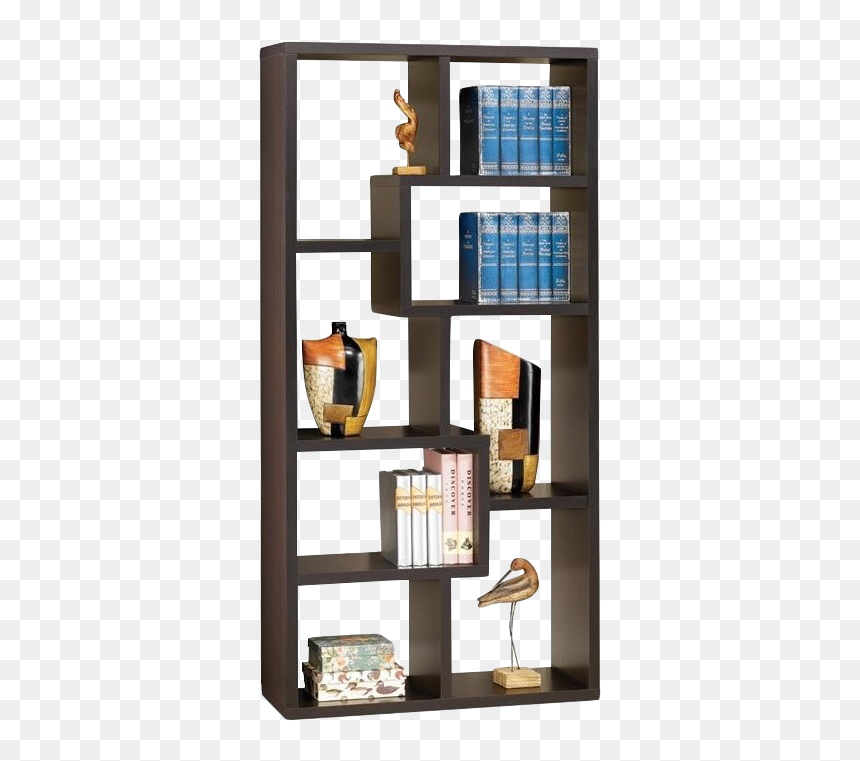 Asymmetrical Bookcase, HD Png Download - bookshelves png