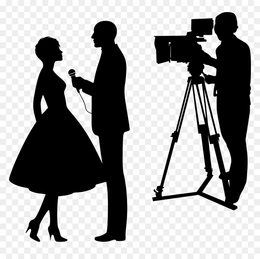 Man And Woman In Love Silhouette, HD Png Download - cameraman png
