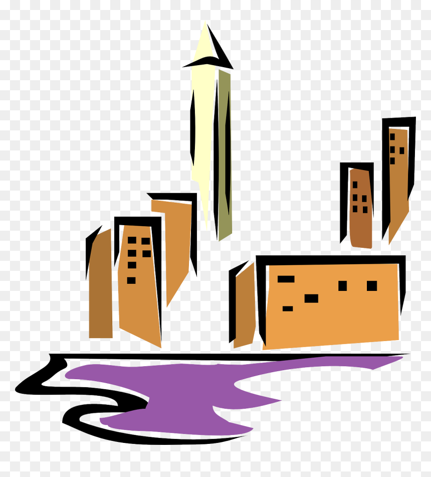 Clipart Corel Draw, HD Png Download - skyscraper silhouette png