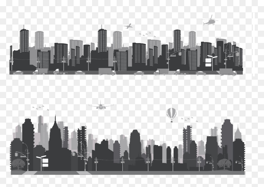 Architectural Engineering Skyline Building Silhouette - Building Silhouette, HD Png Download - building clipart png