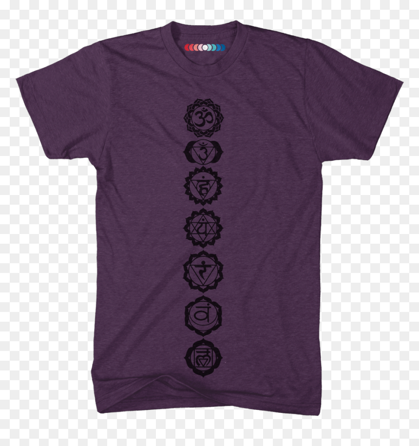 7 Chakras Purple Shirt - Active Shirt, HD Png Download - chakras png