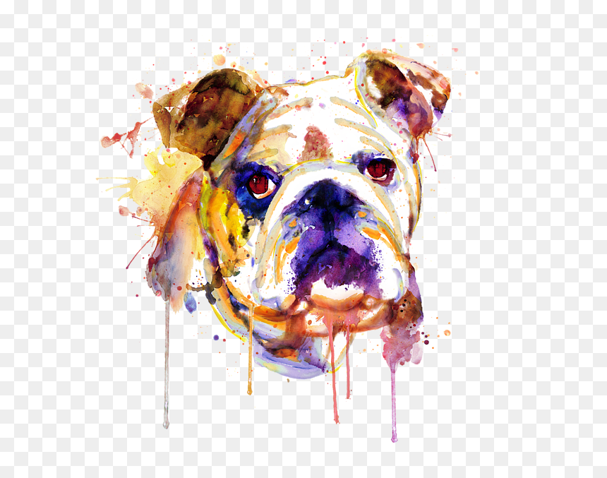Bleed Area May Not Be Visible - English Bulldog Art, HD Png Download - english bulldog png