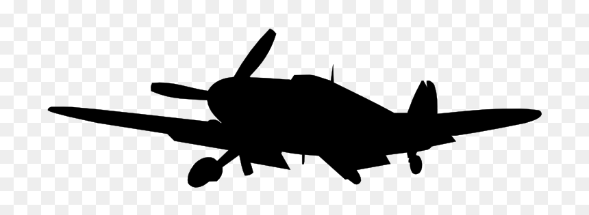 Airplane Second World War Messerschmitt Bf 109 Aircraft - World War 2 Plane Silhouette, HD Png Download - vintage airplane png