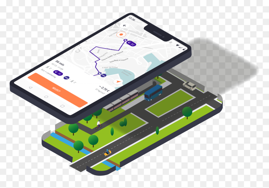 Iphone, HD Png Download - future city png