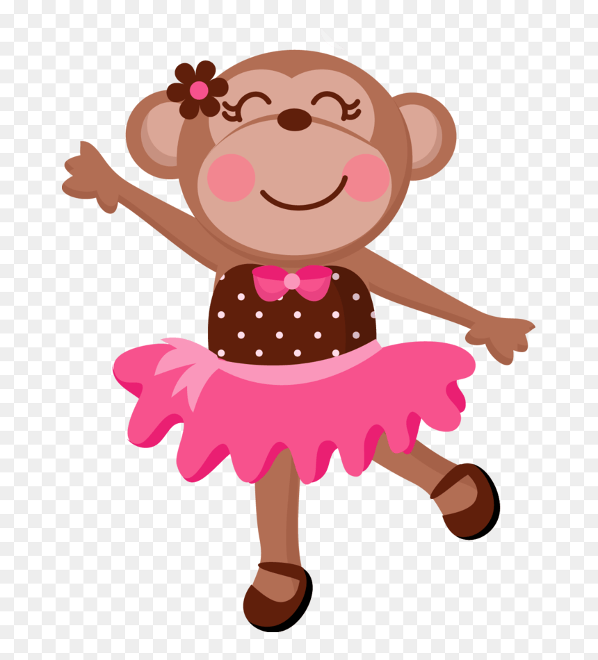Ballerina Monkey Clipart , Png Download - Monkey Girl Clipart, Transparent Png - tutu clipart png