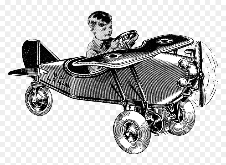 Faire Part Naissance Garcon Avion, HD Png Download - vintage airplane png