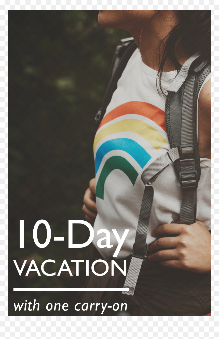 Girl With A Travel Bagpack, HD Png Download - pintrest png