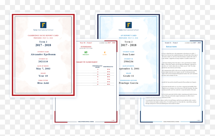 Managebac Report, HD Png Download - report card png