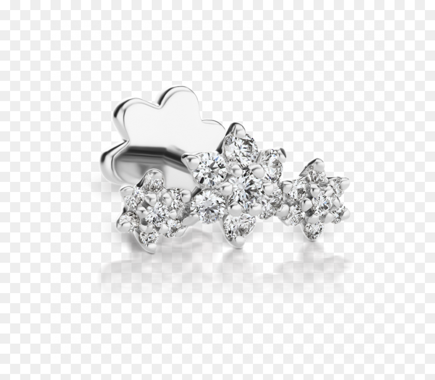Diamond 3 Flower Garland Threaded Stud - Flower, HD Png Download - flower garland png