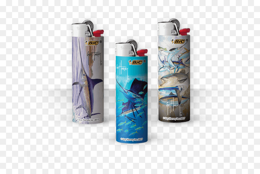 Three Pocket Lighters - Water Bottle, HD Png Download - bic lighter png