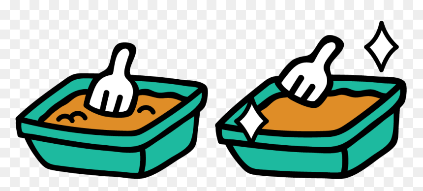 Kitty & Cat Litter Box Swap - Cat Litter Clip Art, HD Png Download - litter png