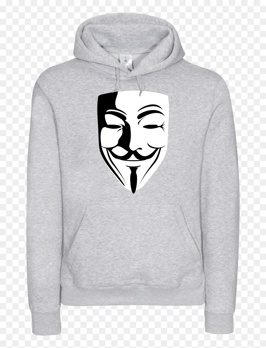 Guy Fawkes Sweatshirt B&c Hooded , Png Download, Transparent Png - guy fawkes png