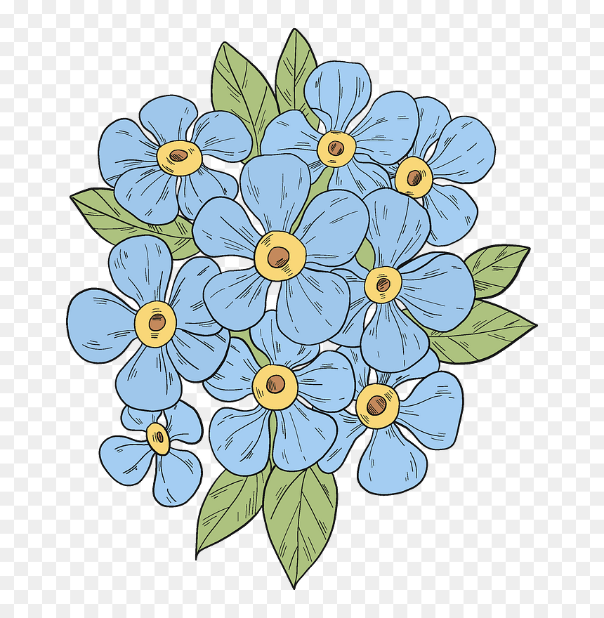 Forget Me Not Clipart, HD Png Download - forget me not png