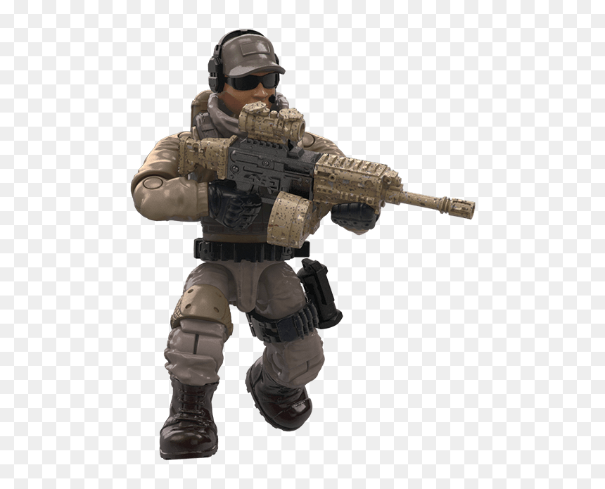 Desert Soldier - Call Of Duty Mega Construx Desert Air Defenders, HD Png Download - call of duty gun png