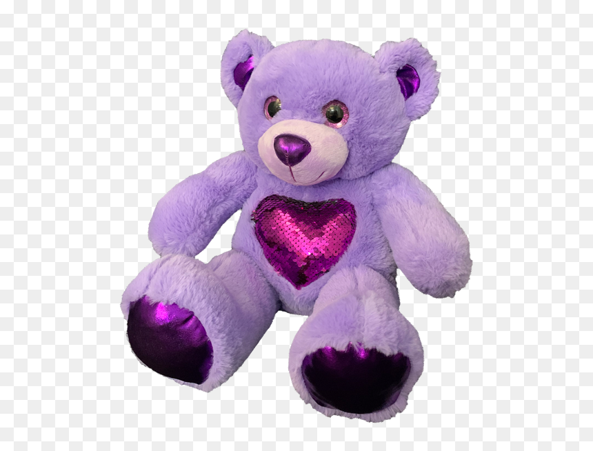 Recordable Purple Bear Stuffed Animal - Teddy Bear, HD Png Download - stuffed bear png