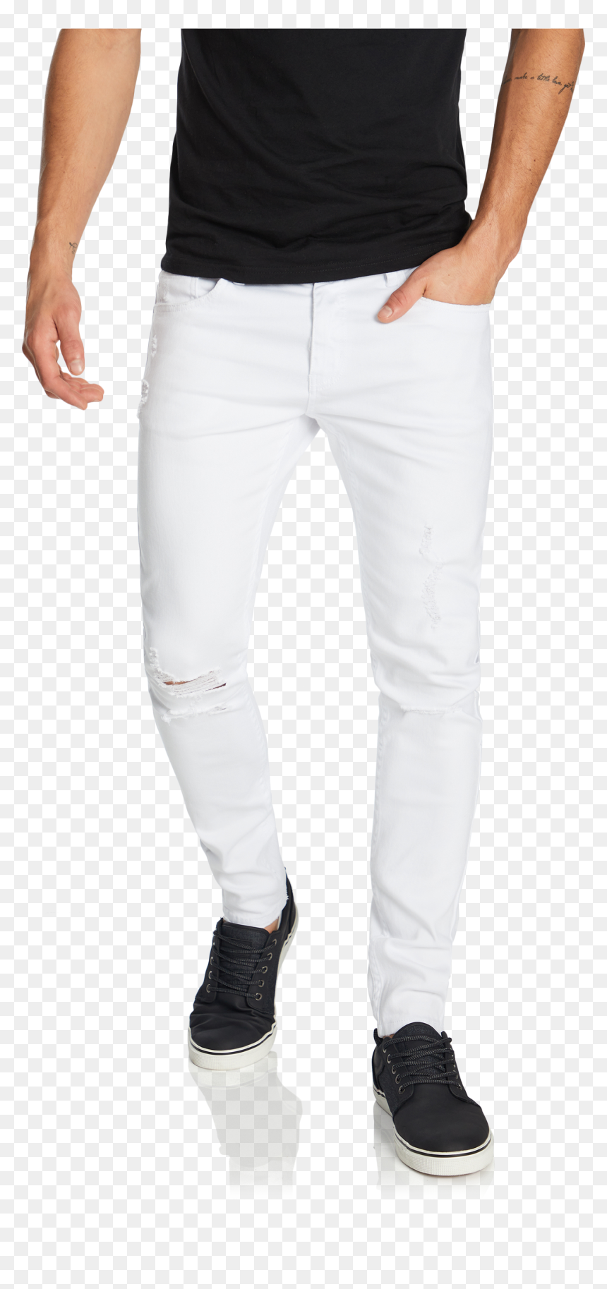 Travis Skinny Ripped Jean - Pocket, HD Png Download - ripped jeans png