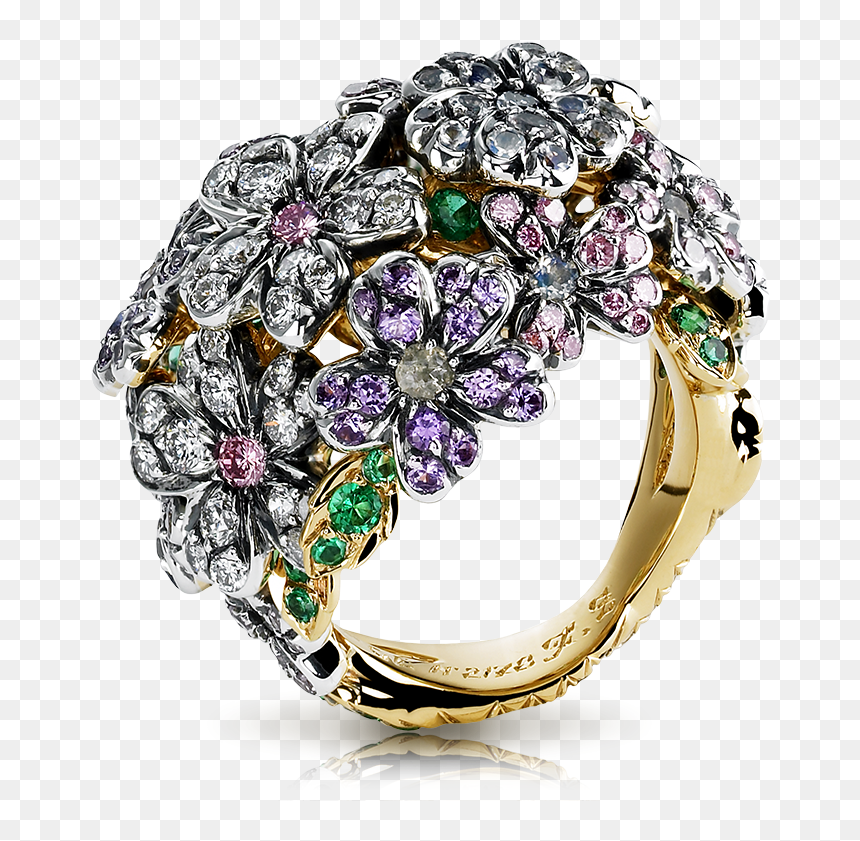Fabergé Forget Me Not Ring Featuring Flower Shapes - Faberge Joyas, HD Png Download - forget me not png