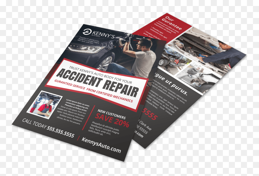 Car Repair Flyer Template Preview - Flyer, HD Png Download - car mechanic png