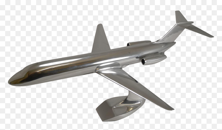 Aluminum Dc 9 Model Airplane, HD Png Download - vintage airplane png