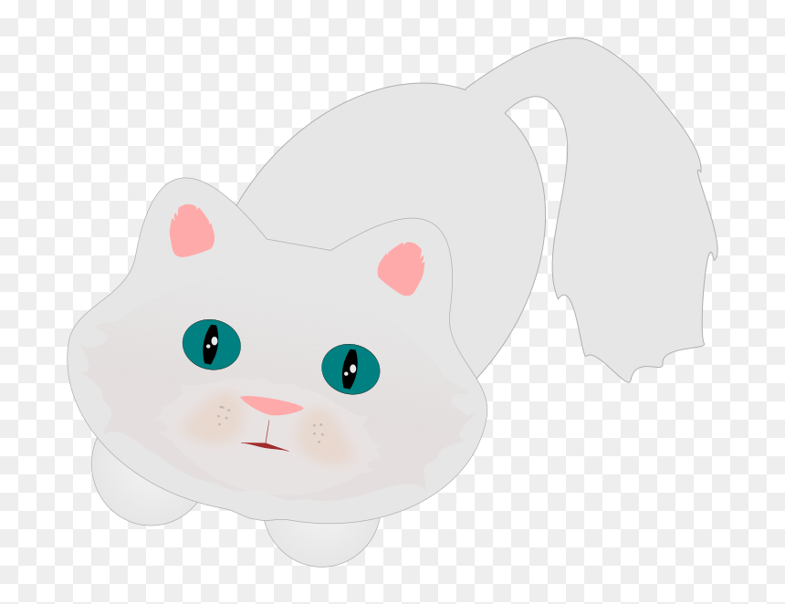 Cute Fluffy Cat - Clip Art, HD Png Download - cute kitty png