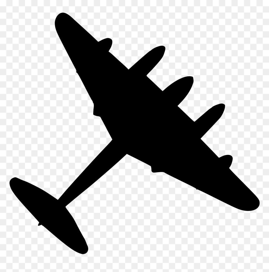 Messerschmitt Bf 110 Clip Art Airplane Bomber - Bomber Plane Silhouette Png, Transparent Png - vintage airplane png