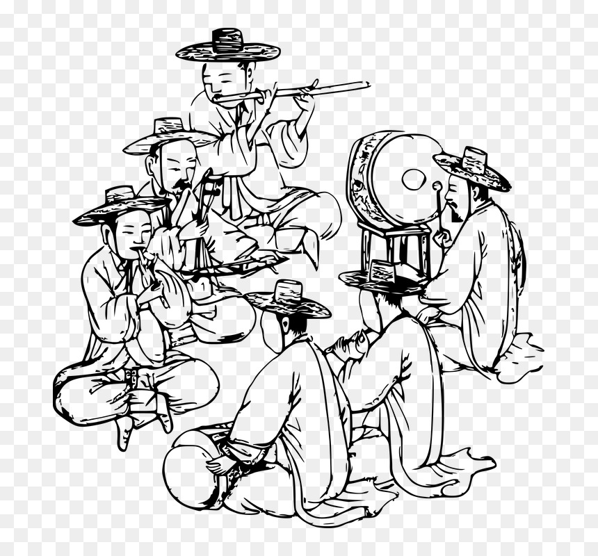 Music Drawing Korea, HD Png Download - music band png